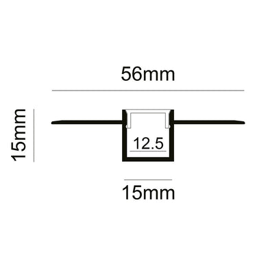 Profilo per cartongesso in alluminio per LED Strip - Argento 2m Shot Profili Driver Strip Led